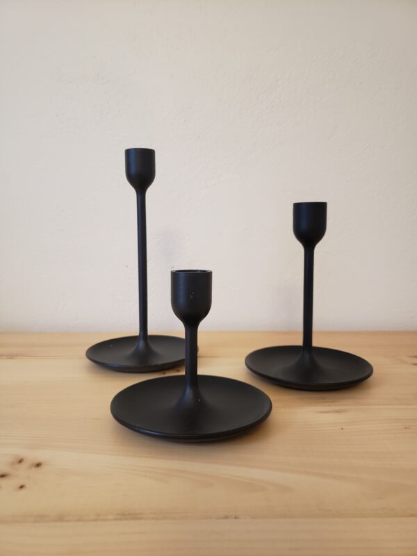 Black Taper Candle Holders