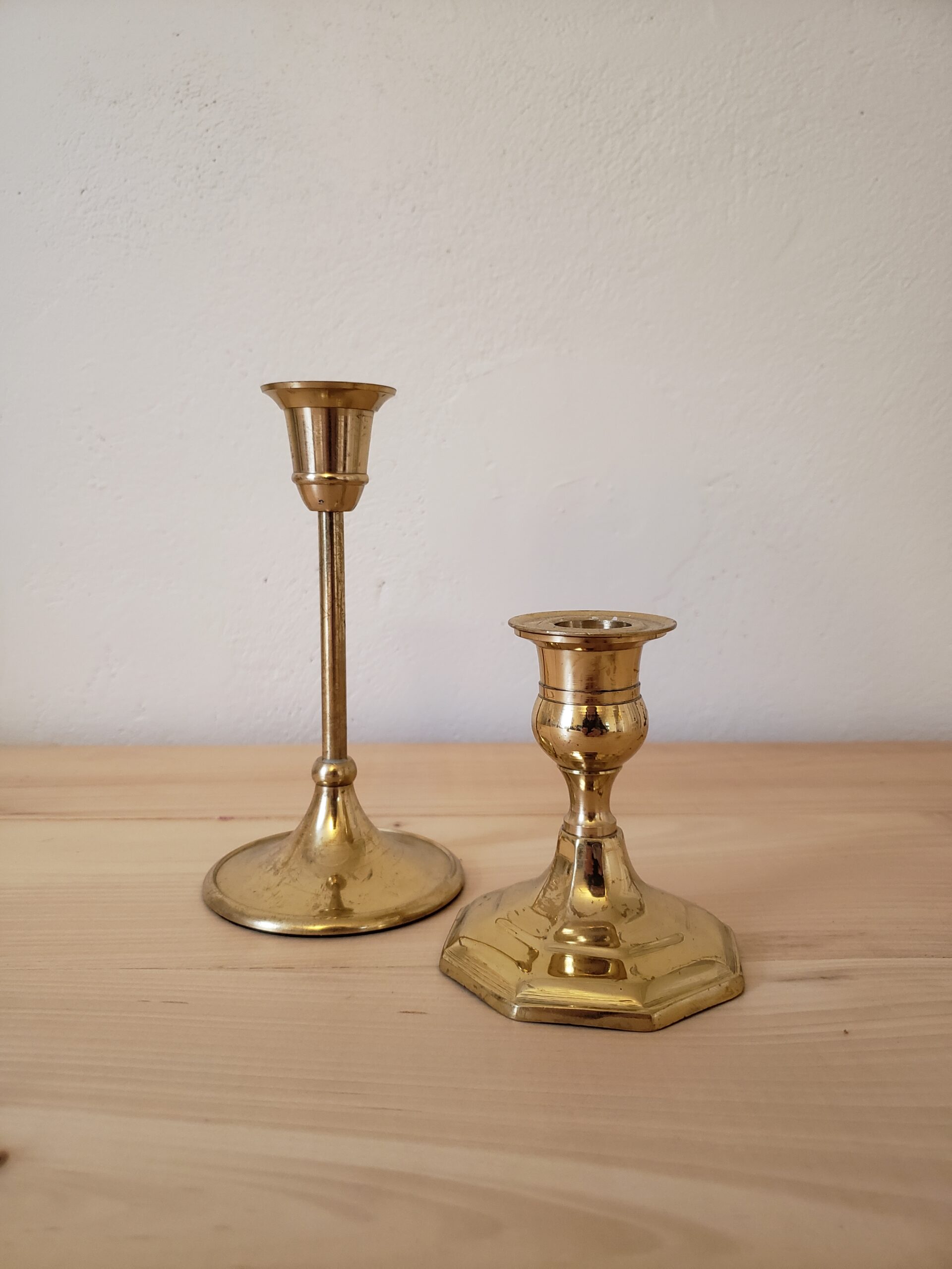 Vintage Gold Taper Candle Holders - Valley Tent & Party Rentals