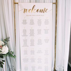 Gold Copper Seating Chart Stand