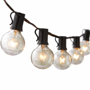 Black String Globe Lights