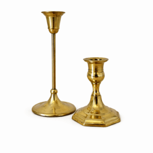 Vintage Gold Taper Candle Holders