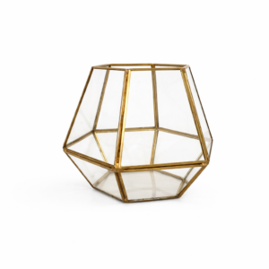 Glass Gold Geometric Shape