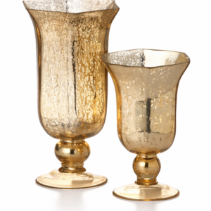Tall Gold Footed Vase