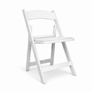 White Resin Folding Chair