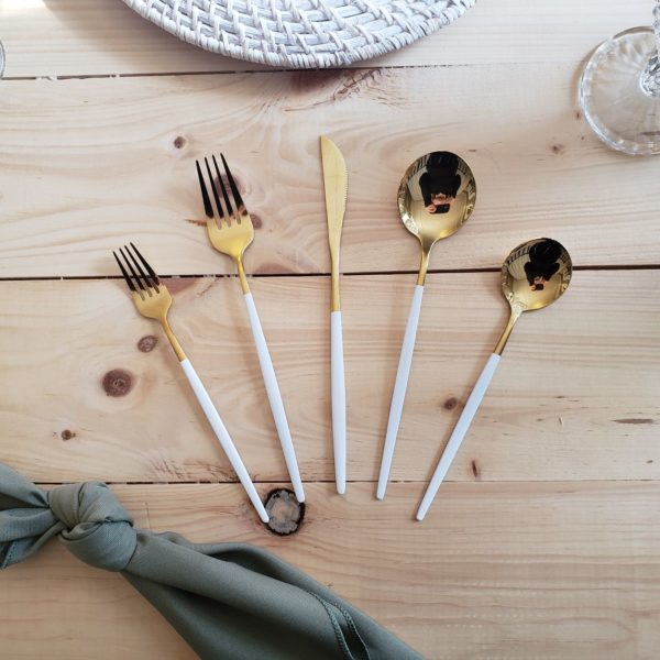 White Dipped Cutlery