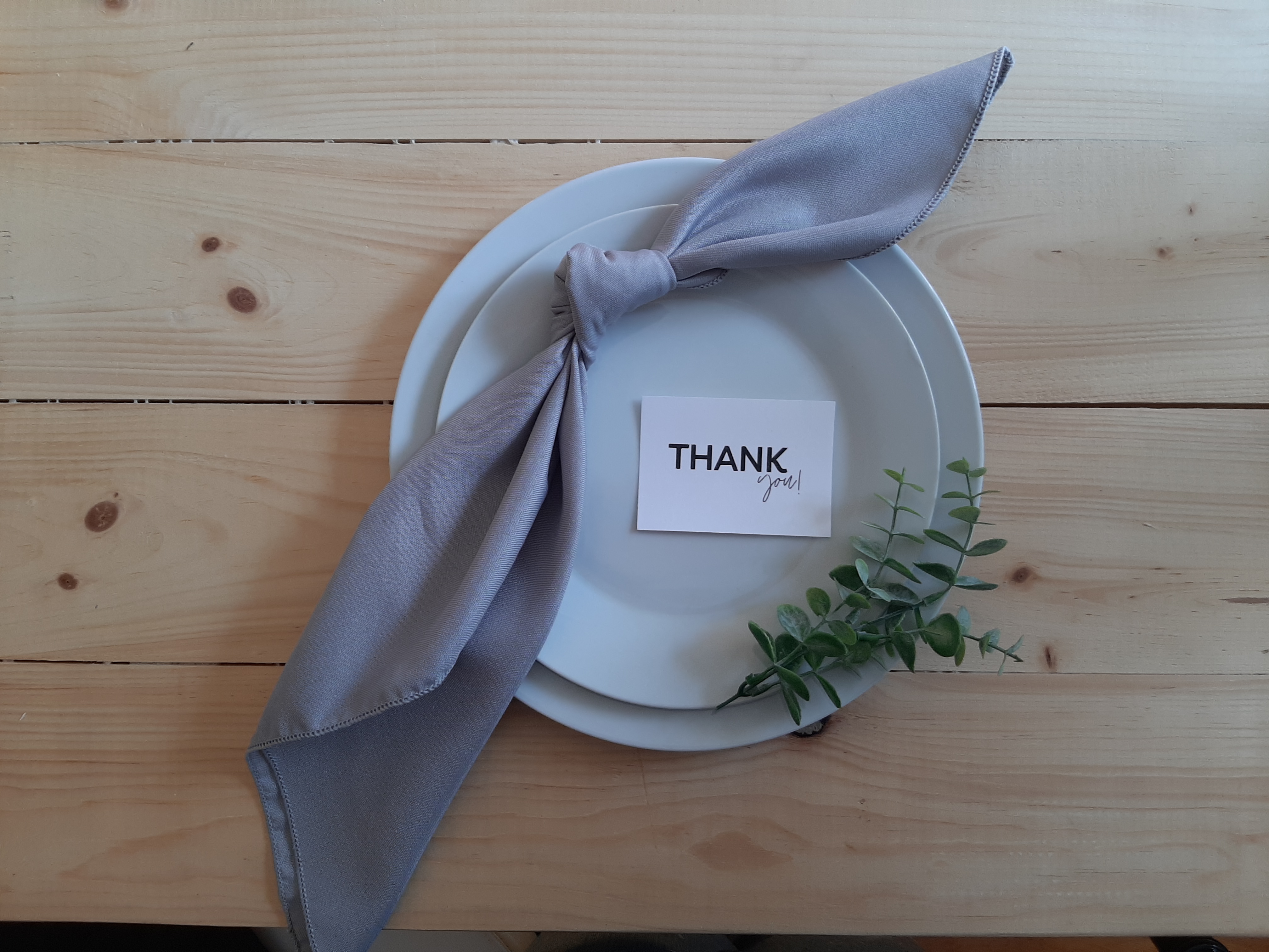 Silver Polyester Napkin