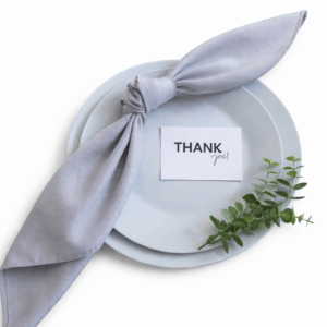 Silver Polyester Napkin