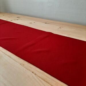 Cherry Red Polyester Table Runner