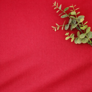 Cherry Red Polyester Linen