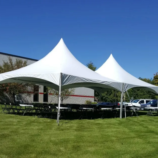 20'x30' cross cable white tent rental