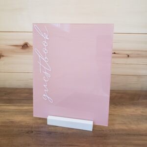 Dusty Rose Guest Book Sign