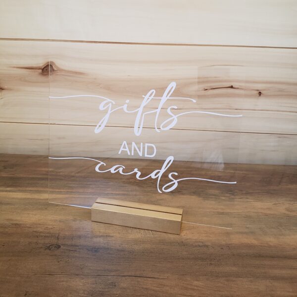 Infinity Gift Table Sign