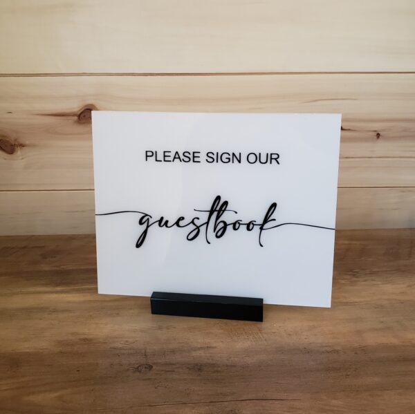 Monochrome Guest Book Sign