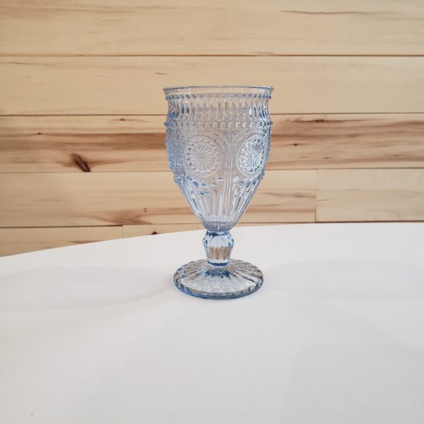 Dusty Blue Vintage Water Goblet