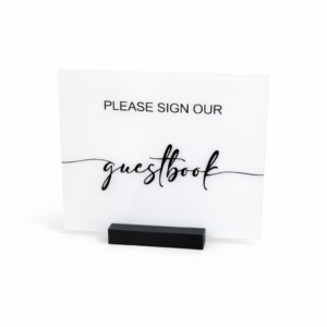 Monochrome Guest Book Sign