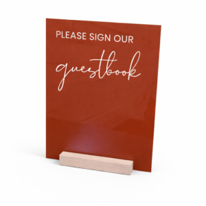 Terra Cotta Guest Book Sign
