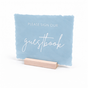 Dusty Blue Guest Book Sign