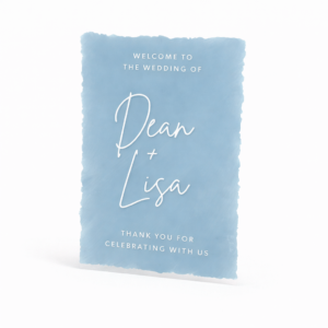 Dusty Blue Welcome Sign