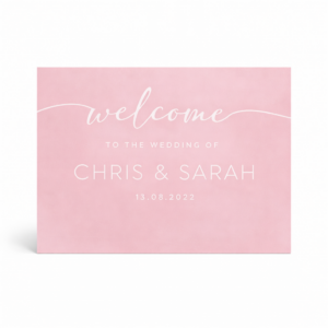 Dusty Rose Welcome Sign