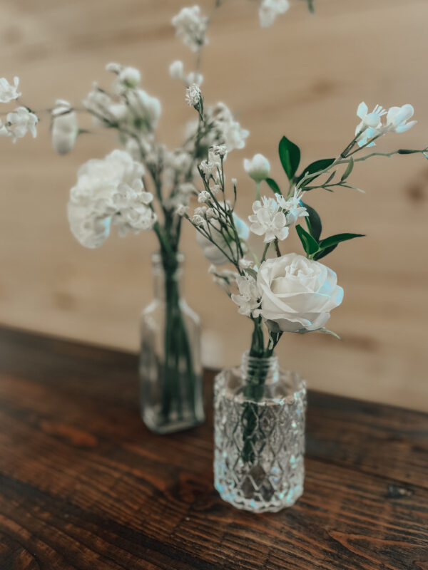 Bud vase floral arrangement