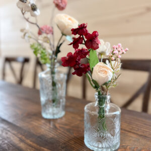 silk floral bud vase arrangements