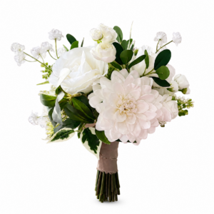 white bridesmaid bouquet