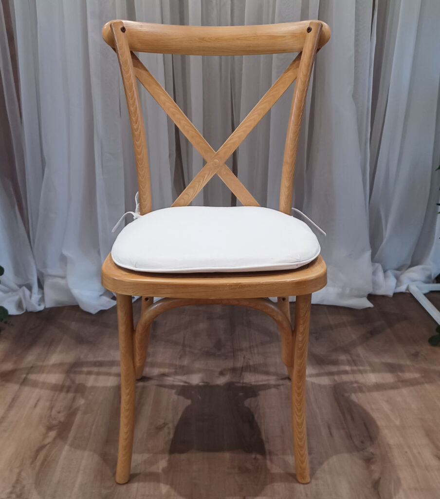 Light Wood Cross Back Chair