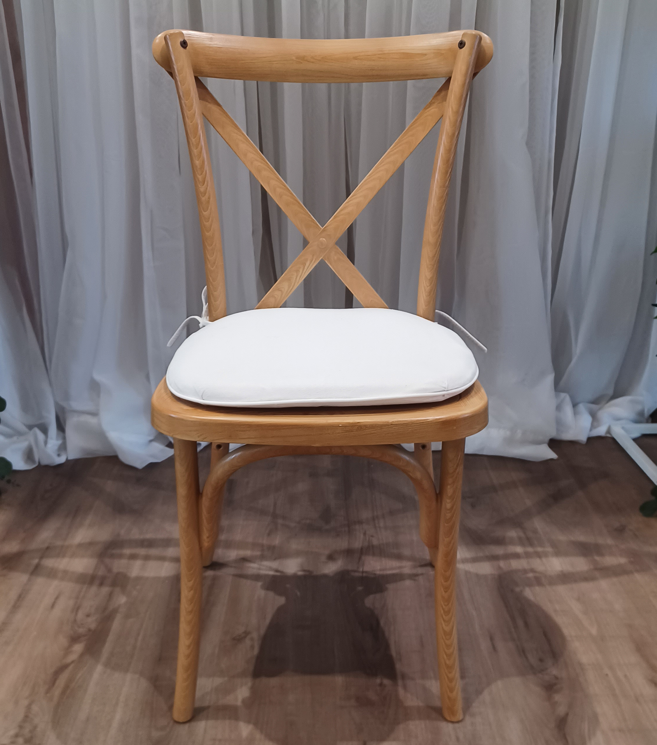 Light Wood Cross Back Chair