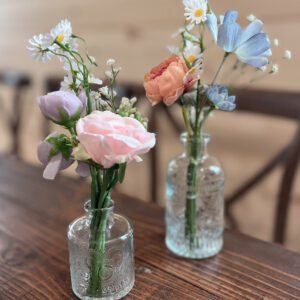 bud vase silk floral arrangement