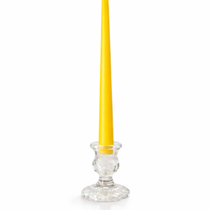 10" Bright Yellow Taper Candle