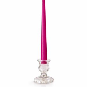 10" Magenta Taper Candle.