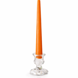 10" Bright Orange Taper Candle