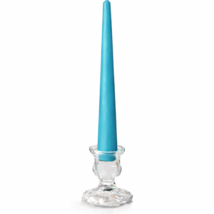 10" Caribbean Blue Taper Candles