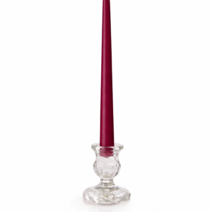 10" Burgundy Taper Candle