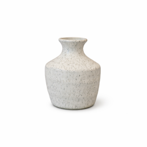 White Speckled Ceramic Bud Vase