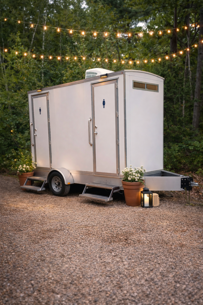 Portibal Toilet Trailer Rental: A Comfortable Upgrade for Outdoor Weddings and Events