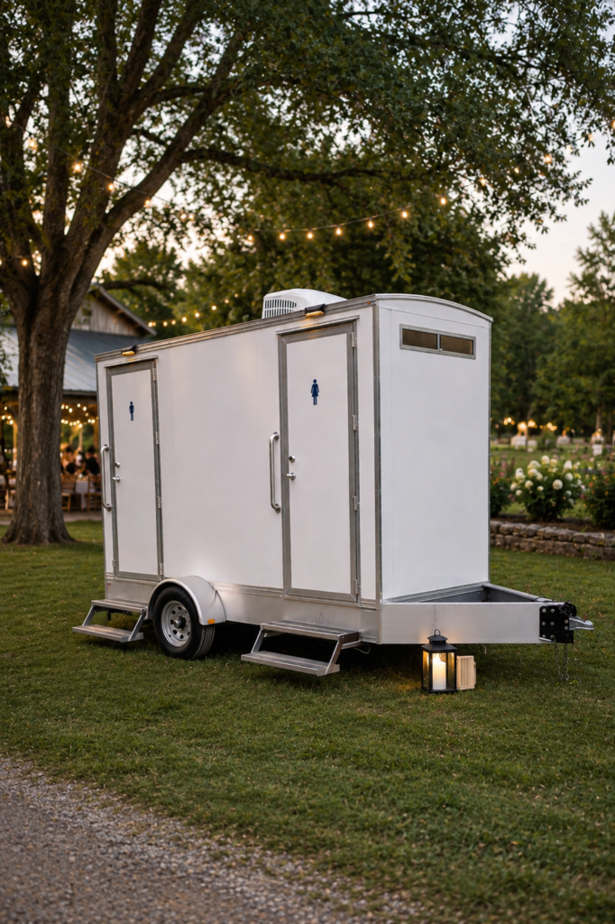 Why Every Outdoor Wedding Needs a Luxury Washroom Trailer